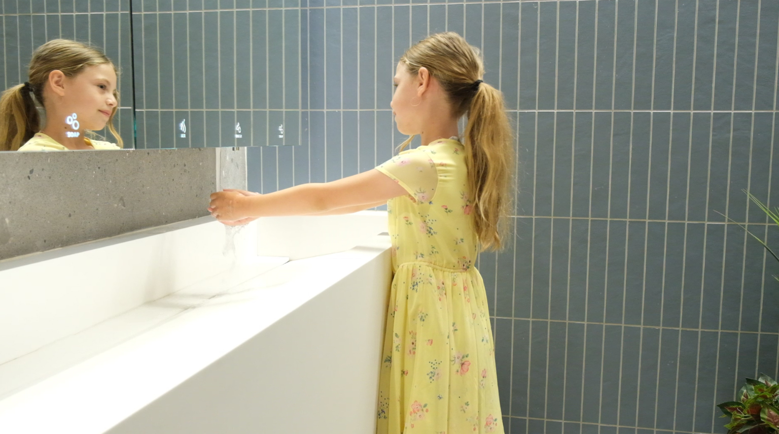 The Concealed Soap Dispenser Experience​ Girl using SWAR | All you need to know about commercial soap dispensers