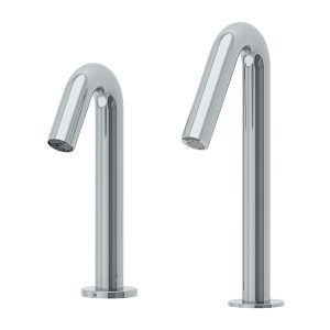 Touch-free deck-mounted electronic faucet & touchless soap dispenser - CSABA SOAP AND WATER DUO