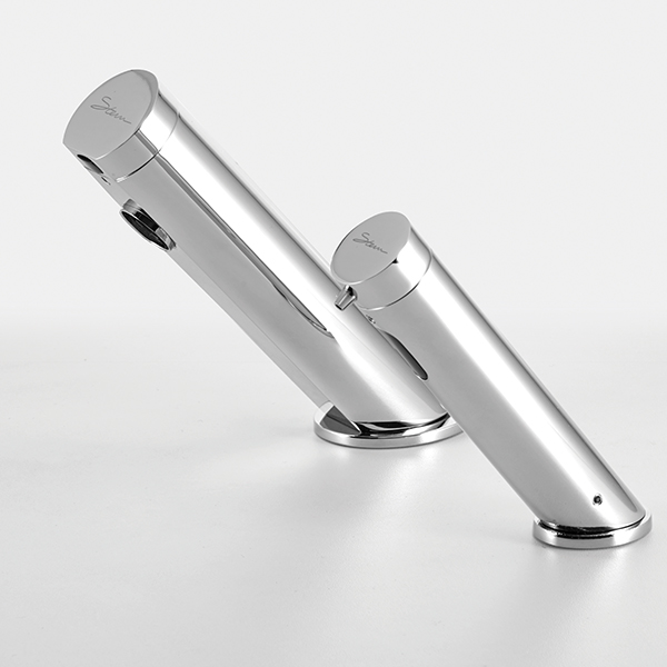 Touchless Faucets - Deck Mounted Bathroom Faucet - Touch-free electronic faucet for deck-mounted installations Touch-Free-and-Green-28-SD_Duo