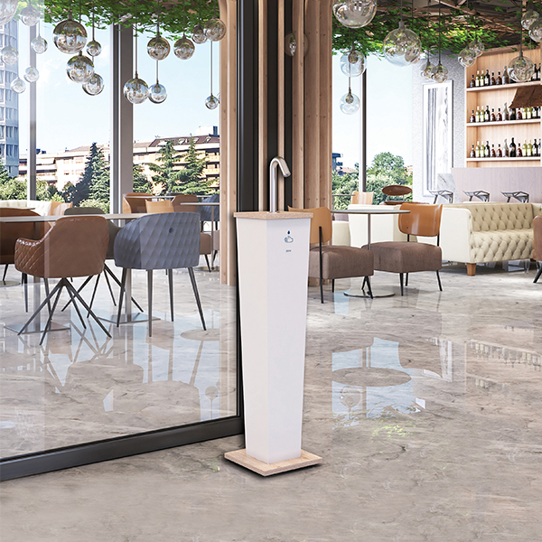 Csaba Hand Sanitizer Pillar | Csaba Pillar Render Touch-free electronic hand sanitizer pillar - Csaba Hand Sanitizer Pillar