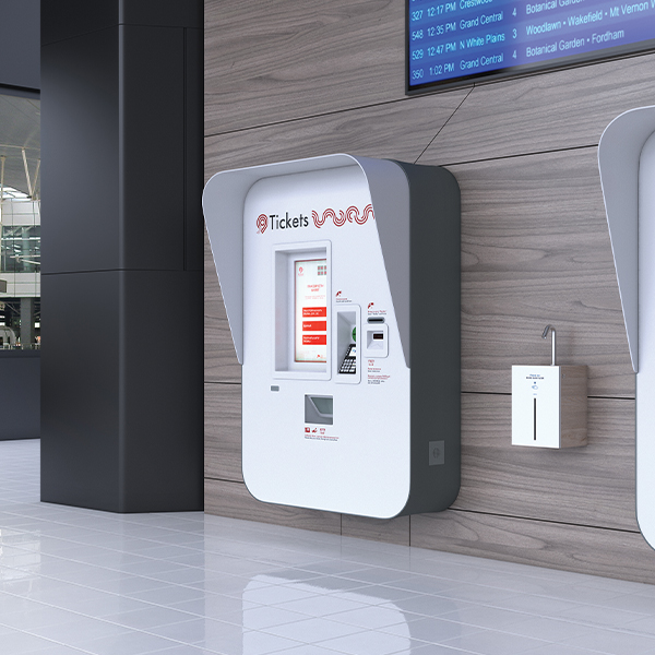 Csaba Wall Mounted Hand Sanitizer Station | Csaba Wall Mounted Station Render Touch free wall mounted or desktop touch-free electronic hand sanitizer station