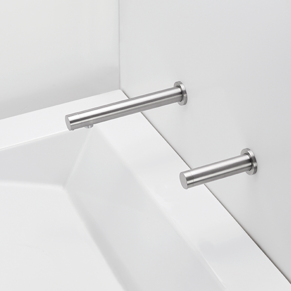 D28 DP AISI 316 Touchless Wall Tap | D28 DP AISI316 TUBULAR SD 2 Touchless Faucets - Wall Mounted Bathroom Faucet - Touch-free wall-mounted electronic faucet D28 DP AISI316 TUBULAR Soap Dispenser
