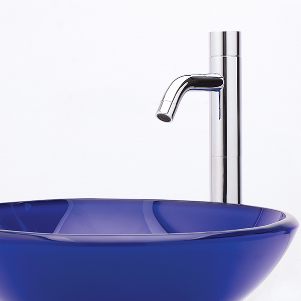 Extreme Plus Touchless Deck Mounted Tap | Touchless Faucets - Deck Mounted Bathroom Faucet - Touch free electronic faucet for deck mounted installations Extreme_plus_with_blue_sink