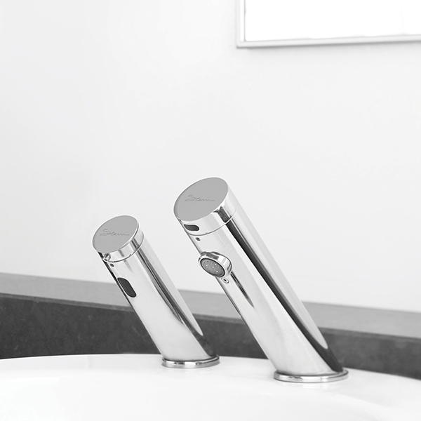 Touchless Faucets - Deck Mounted Bathroom Faucet - Touch-free electronic faucet for deck-mounted installations Green AB1953 Soap Dispenser Duo