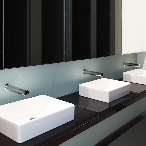 Malmo 1000 Touchless Wall Tap | Malmo bg Touchless Faucets - Wall Mounted Bathroom Faucet - Touch free electronic faucet for wall mounted installations - Malmo