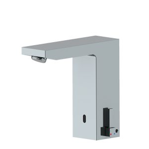 Quadrat 1000 DM Touchless Deck Mounted Faucet - Deck Mounted Bathroom Faucet - Touch Free deck mounted Faucet Touch-free deck-mounted electronic faucet with mixer for adjusting water temperature Quadart 1000DM