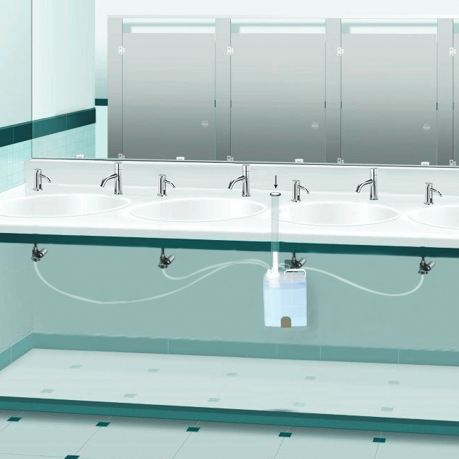 Top Filling Multifeed Kit For Automatic Soap Dispensers | Top filling kit for multiple soap dispensers Extreme Multifeed presentation 6L tank Top filling kit for multiple soap dispensers - Extreme Multifeed presentation 6L tank - Automatic Soap Dispensers
