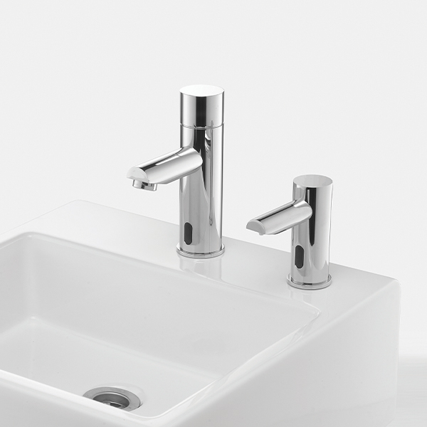 Trendy Automatic Soap Dispenser | Trendy Soap Dispenser Duo Automatic Soap Dispensers - Touch free electronic soap dispenser for deck mounted installations - Trendy Soap Dispenser Duo