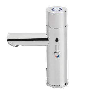 Trendy Tempra E Touchless Deck Faucet - Deck Mounted Bathroom Faucet - Touch Free Deck Mounted Faucet - Touch free electronic faucet for deck mounted installations Trendy Tempra E