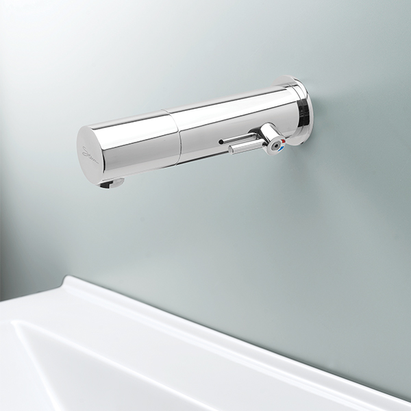Tubular 1000 Touchless Wall Tap | Tubular 1000 E B bg Touchless Faucets - Wall Mounted Bathroom Faucet - Touch free electronic faucet for wall mounted installations Tubular 1000 E B
