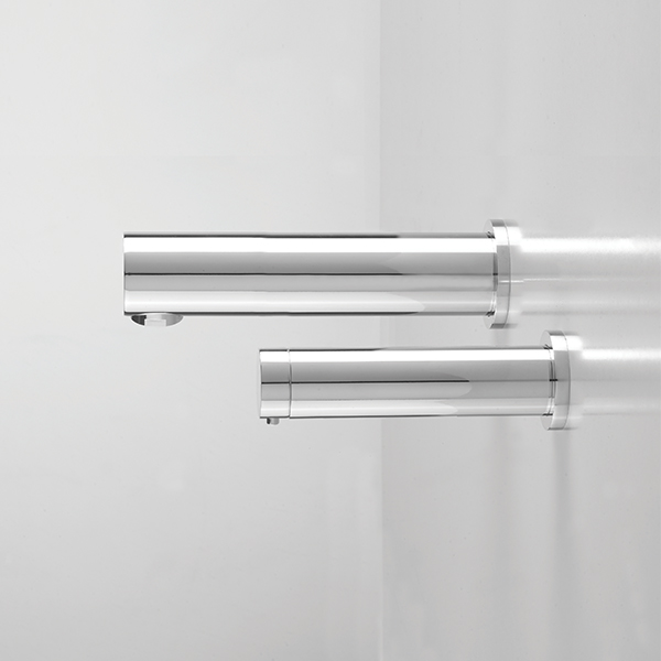 Tubular Touchless Wall Mounted Tap | Tubular Duo Touchless Faucets - Wall Mounted Bathroom Faucet - Touch-free wall-mounted electronic faucet - Tubular Duo