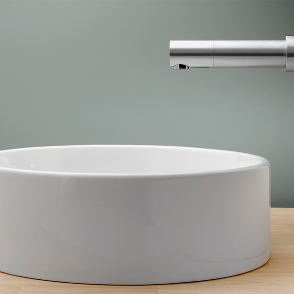 Tubular Touchless Wall Mounted Tap | Tubular E B bg Touch-free wall-mounted electronic faucet - TubularTouchless Faucets - Wall Mounted Bathroom Faucet -