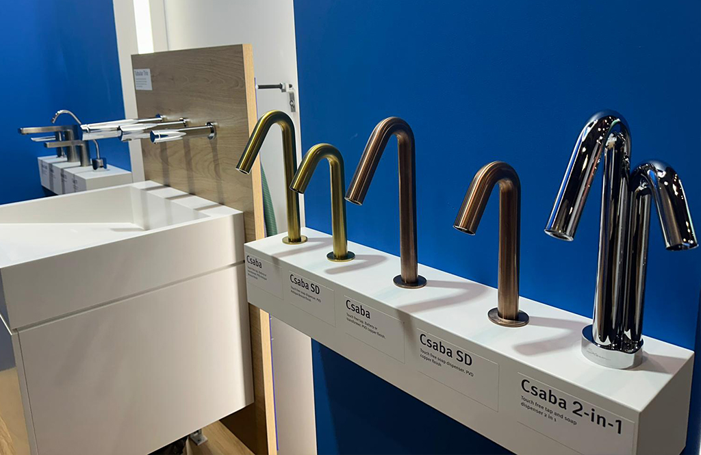 Aesthetic Versatility and Trends also at touchless faucets and soap dispensers